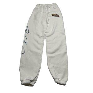 Cherry Tapered Logo-Print Cotton-Fleece Sweatpants in White